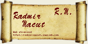 Radmir Macut vizit kartica